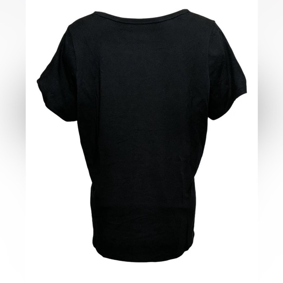 Nwot Belle by Kim Gravel TripleLuxe Knit Twist Sleeve Top BLACK large L - Picture 5 of 13